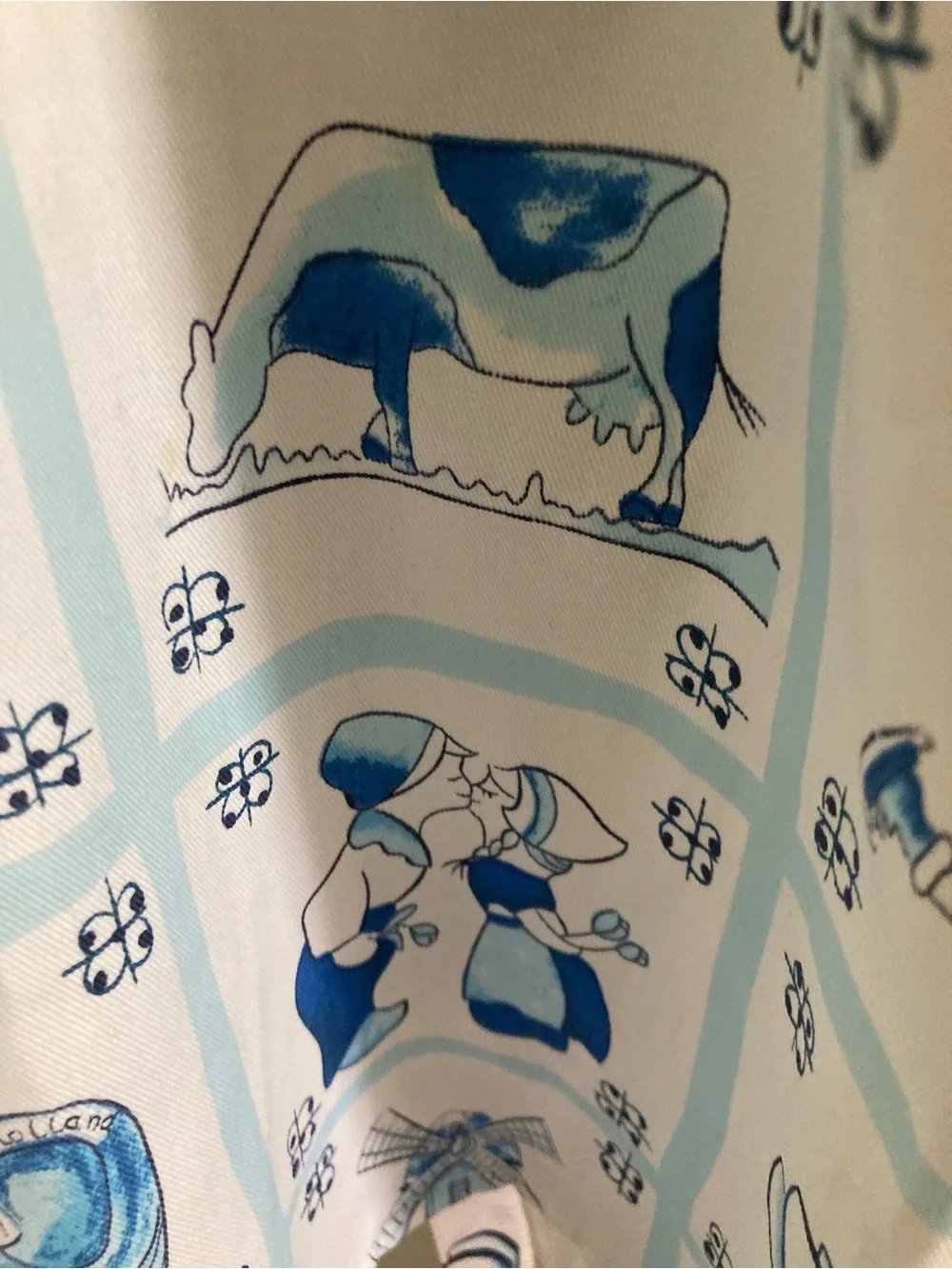 Classic Blue & White Tulip Print Kitchen Apron